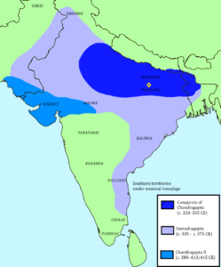 Gupta empire map UPSC