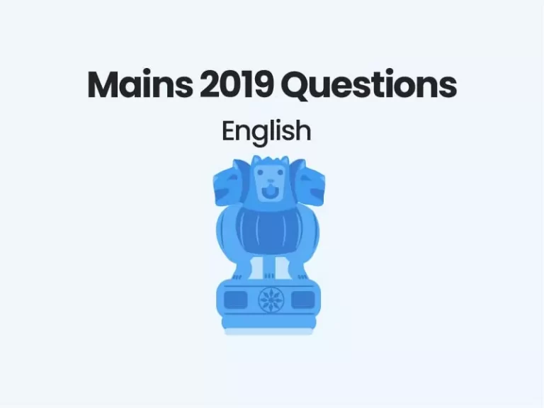 UPSC Mains Questions- English