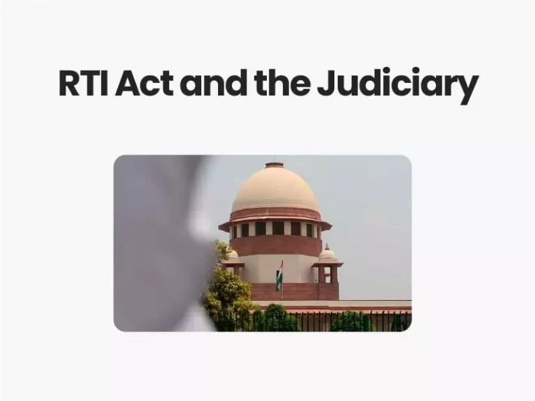 RTI Act and the Judiciary