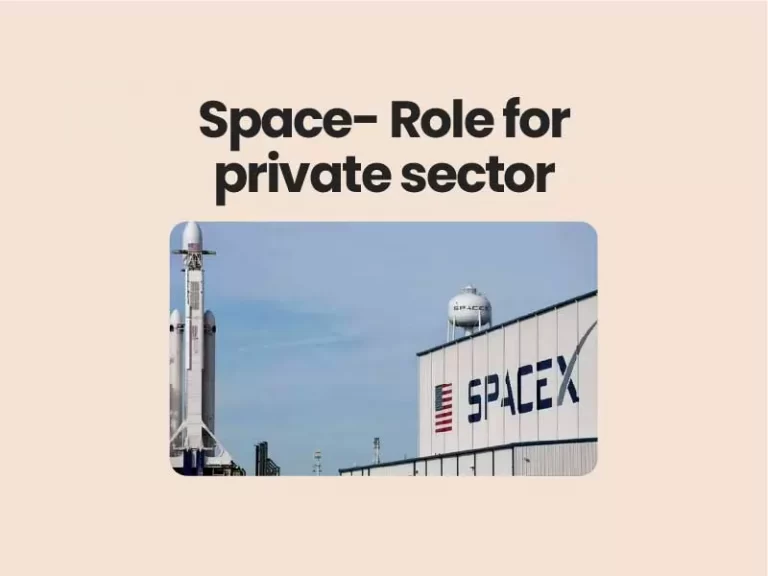Space- Role for private sector