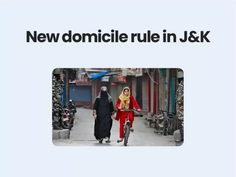 New domicile rule in Jammu & Kashmir