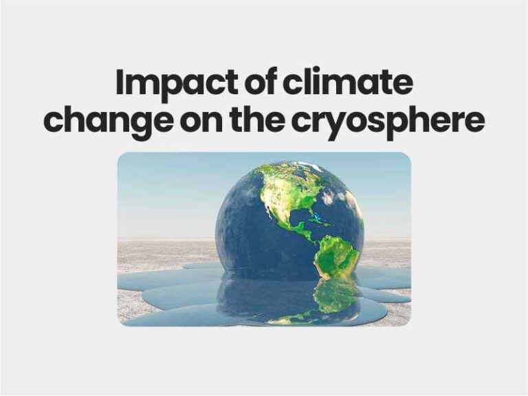 Impact of climate change on the cryosphere