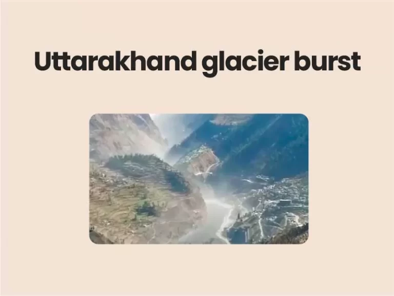 Uttarakhand glacier burst