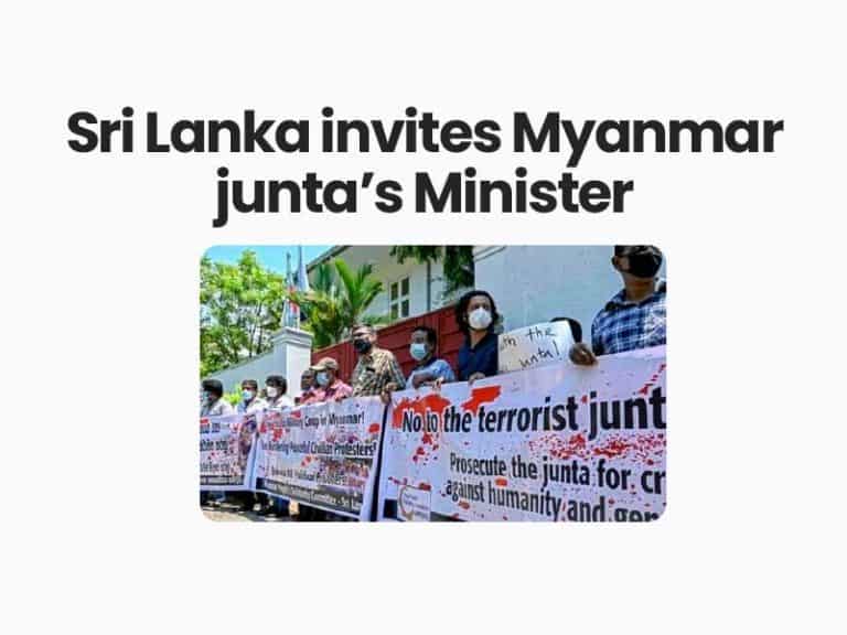 Sri Lanka invites Myanmar junta’s Minister