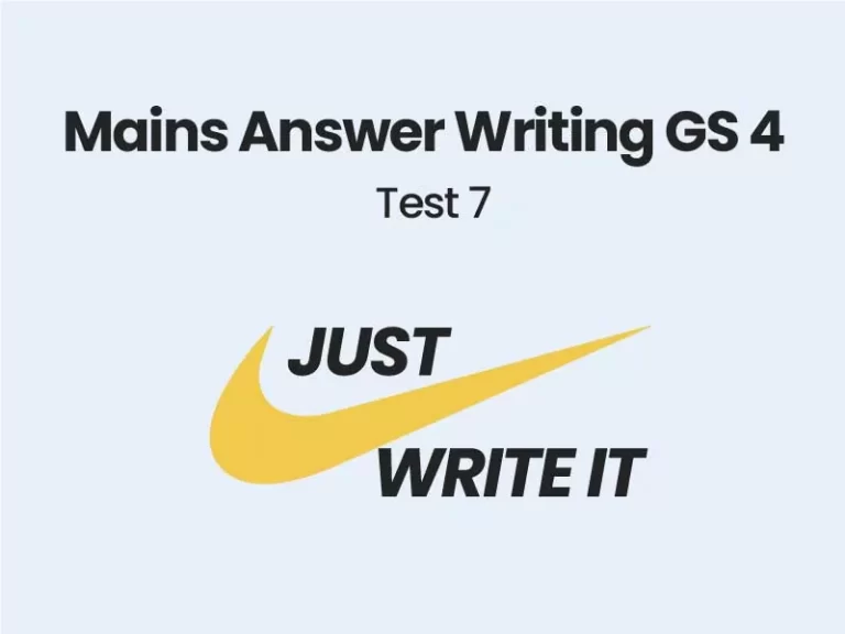 Mains Answer Writing GS 4