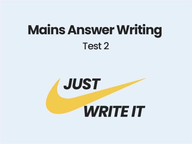 IAS Mains Answer Writing Practice